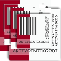 Turvasiru aktivointikoodit 4kpl